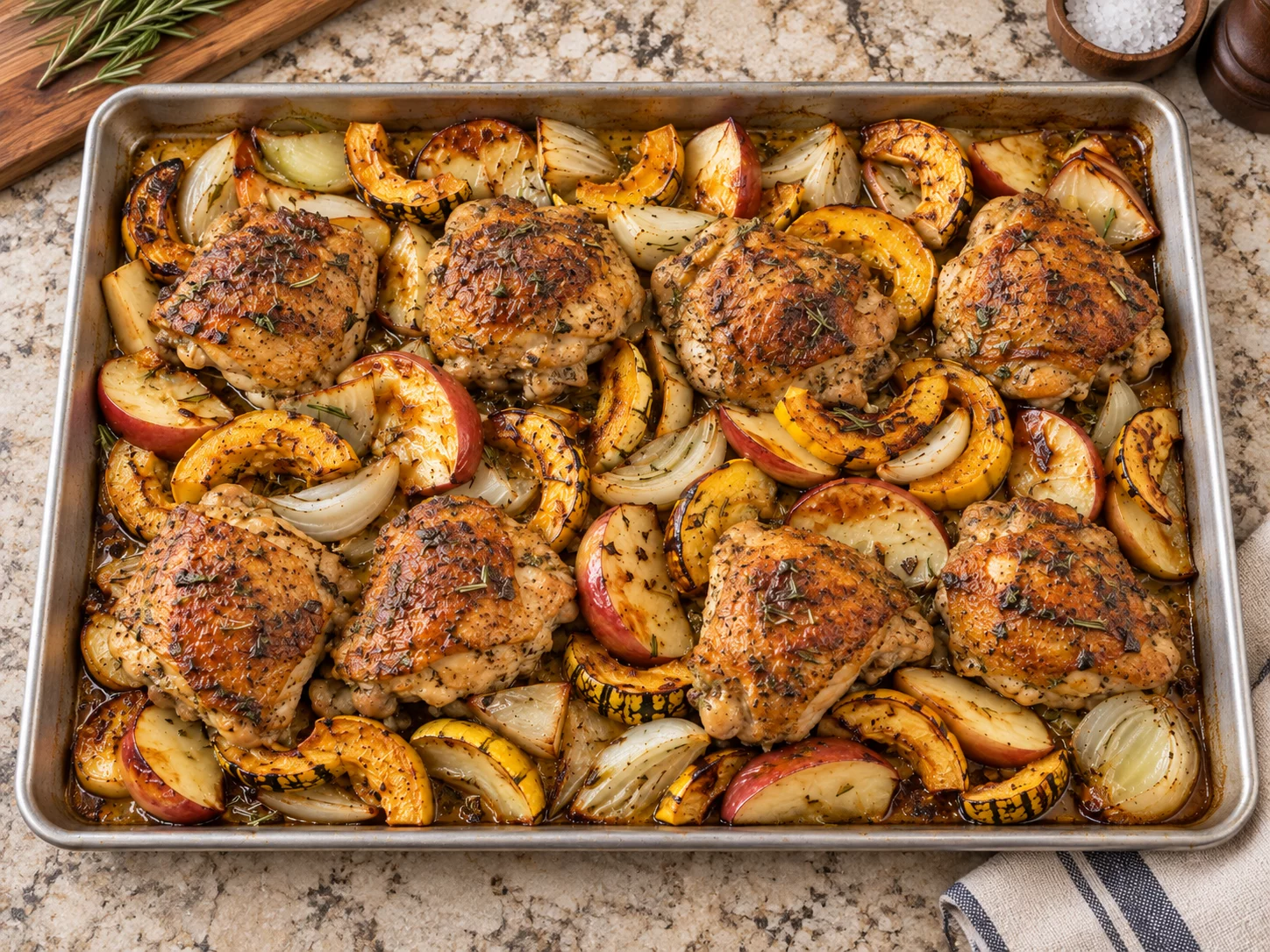 sheet pan chicken and squash