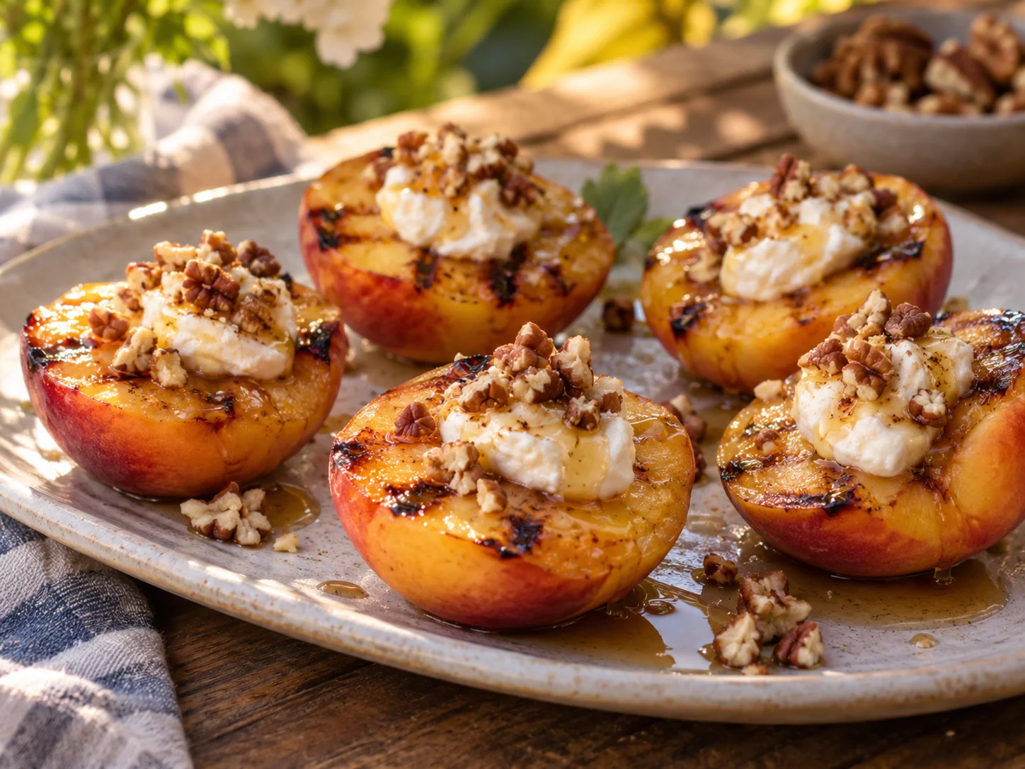 Grilled Peaches and Cream