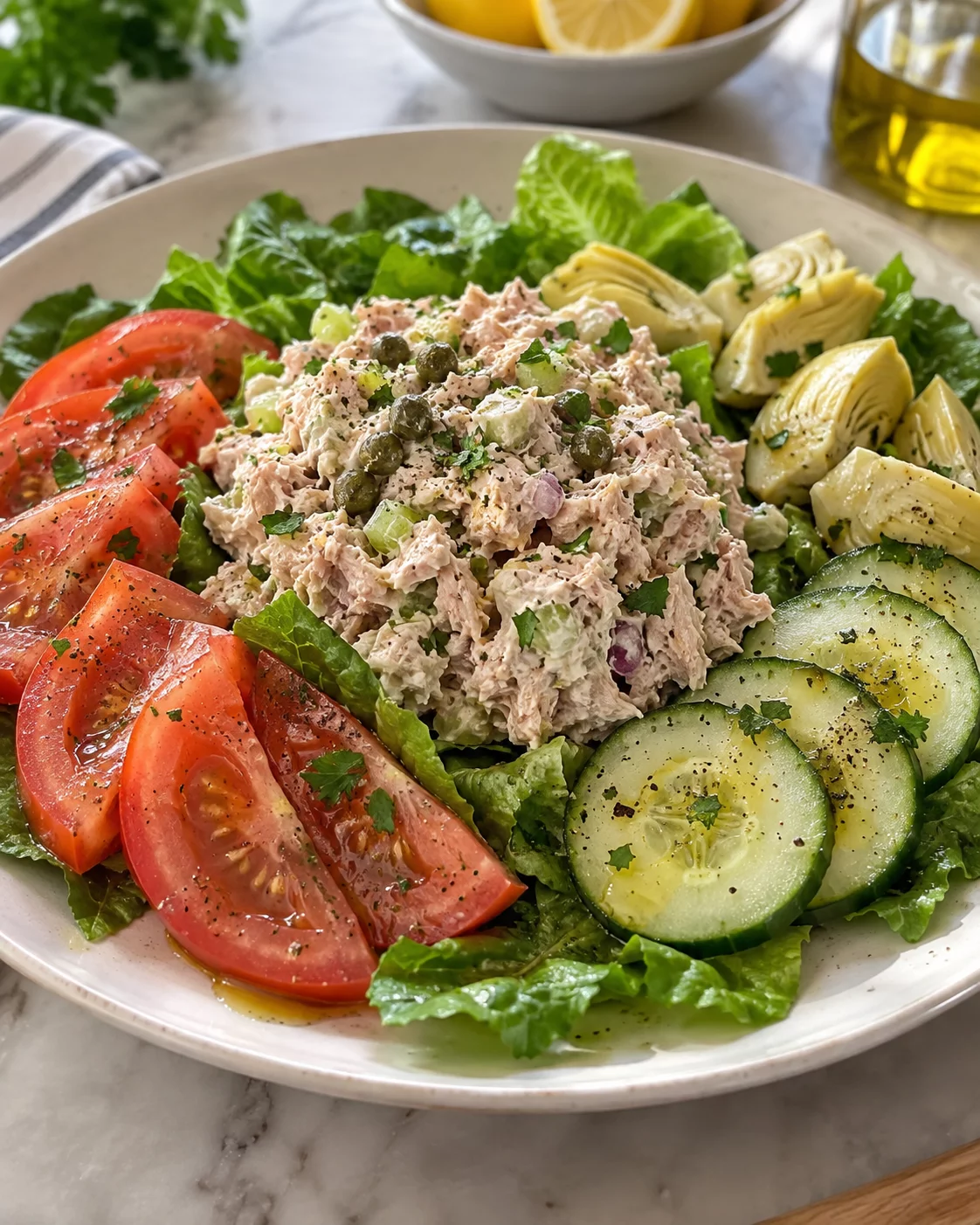artichoke caper tuna salad