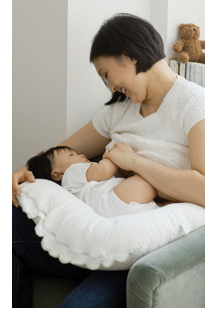 Mom breastfeeding baby